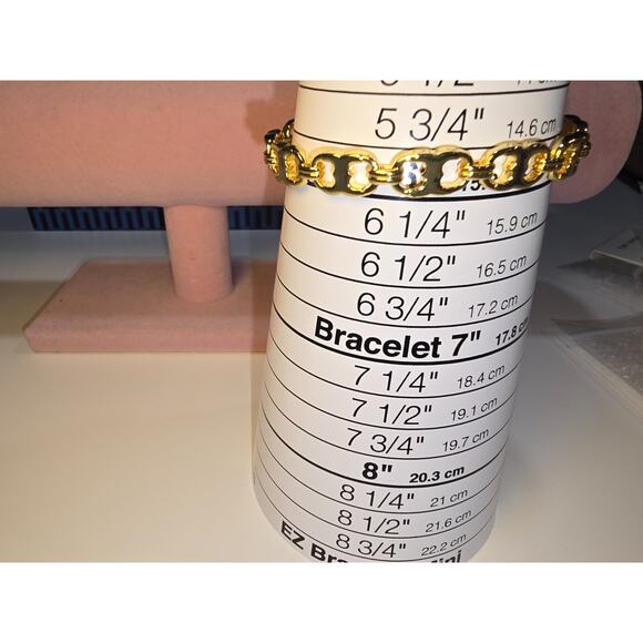 Tory Burch Gold Gemini Logo Cuff Bracelet - NWOT - Picture 3 of 3